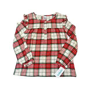 NWT Carter’s Holiday Plaid Blouse Size 6
